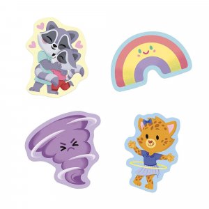 100 gommettes stickers les émotions Janod