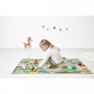 Tapis de jeu avec circuit cross roads campagne Janod