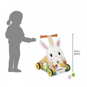 Chariot de marche multi-activités lapin Janod