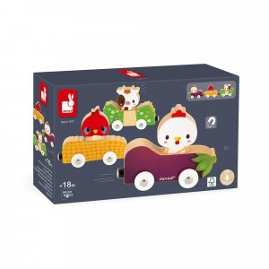 Petit train magnétique animaux de la ferme Janod