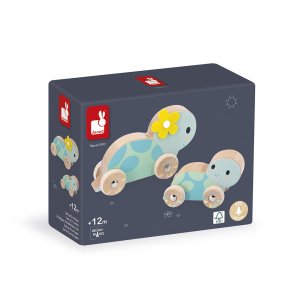 Set de jouet en bois 2 tortues à pousser pure Janod