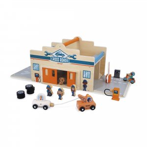 Garage en bois pour enfant cross roads Janod