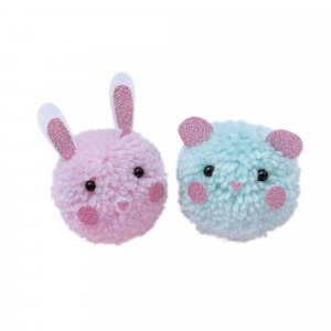 Kit créatif 2 pompons animaux à créer Janod