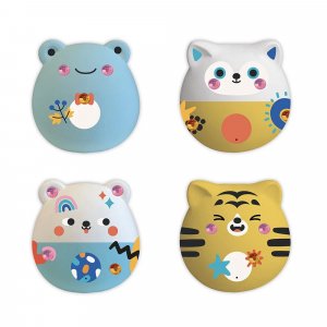 Kit créatif 4 animaux en plâtre à décorer Janod