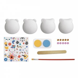 Kit créatif 4 animaux en plâtre à décorer Janod