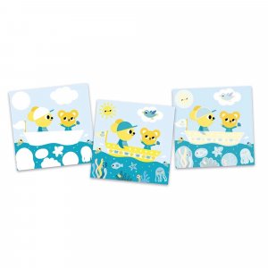 Coffret créatif pour enfant feutrine et feutre magique les couleurs Janod