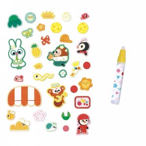 Coffret créatif pour enfant feutrine et feutre magique les couleurs Janod