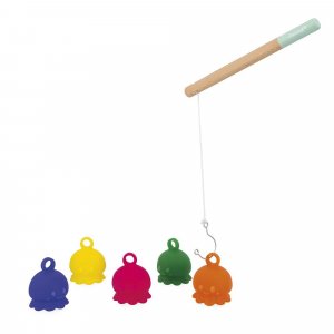 Jouet de bain jeu de pêche à la ligne poulpes Janod