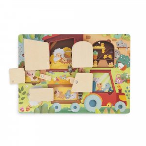 Planche à cadenas pour enfant la ferme vert Janod