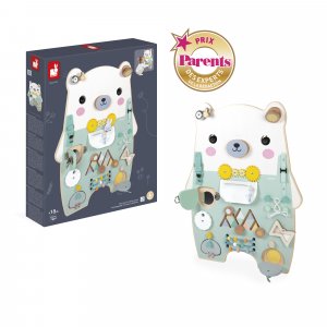 Panneau d'activités en bois busy board ourson pure Janod