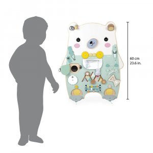 Panneau d'activités en bois busy board ourson pure Janod