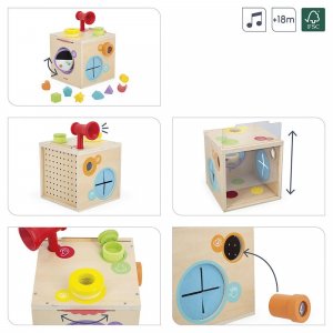 Cube d'activités boîte sensorielle pour enfant Janod