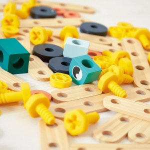 Jeu de construction pour enfant baril brico'kids 100 pièces Janod