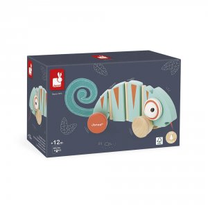 Jouet à tirer en bois caméléon tropik Janod