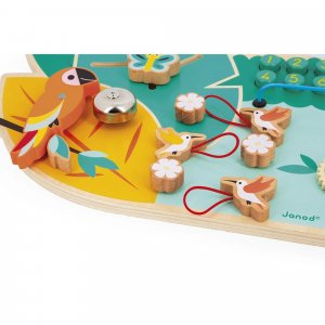 Panneau d'activités en bois busy board crocodile tropik Janod