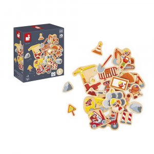 Lot de 24 magnets engins de chantier Janod