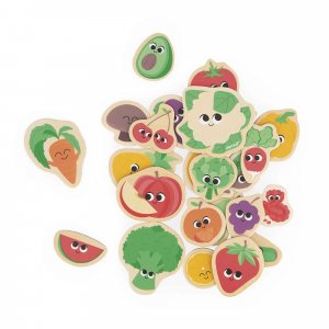 Lot de 24 magnets fruits & légumes Janod