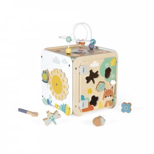 Maxi cube d'activités en bois pour enfant pure Janod