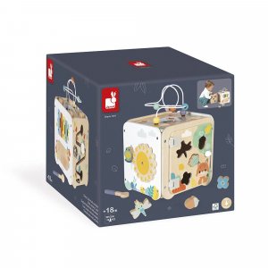 Maxi cube d'activités en bois pour enfant pure Janod