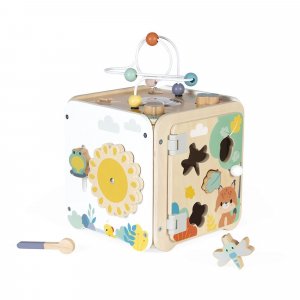 Maxi cube d'activités en bois pour enfant pure Janod