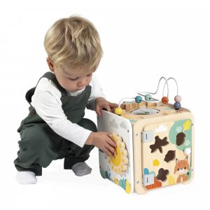 Maxi cube d'activités en bois pour enfant pure Janod