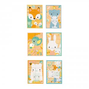 Lot de 6 cubes en bois Janod