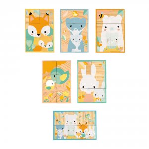 Lot de 6 cubes en bois Janod