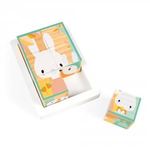 Lot de 6 cubes en bois Janod