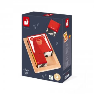 Lot de 6 cubes en bois forêt zigolos Janod