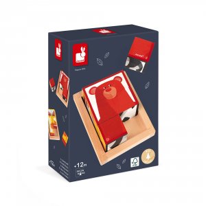 Lot de 6 cubes en bois forêt zigolos Janod