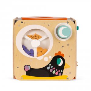 Cube d'activités géant en bois maxi looping Janod