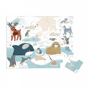 Puzzle tactile animaux polaires 20 pièces Janod