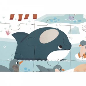 Puzzle tactile animaux polaires 20 pièces Janod