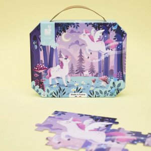 Puzzle enfant 54 pièces licornes Janod
