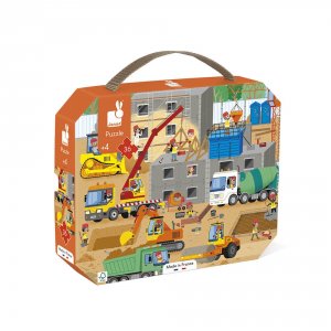 Puzzle enfant 36 pièces chantier Janod
