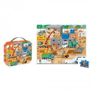 Puzzle enfant 36 pièces chantier Janod