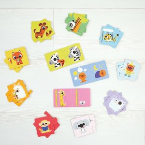 Lot de 12 puzzles de 2 pièces les contraires Janod