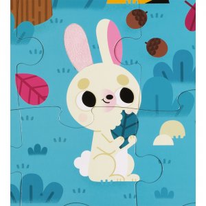 Puzzle enfant tactile les animaux de la forêt 20 pièces Janod