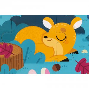 Puzzle enfant tactile les animaux de la forêt 20 pièces Janod