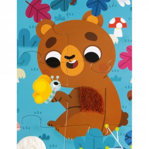 Puzzle enfant tactile les animaux de la forêt 20 pièces Janod
