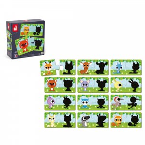 Lot de 12 puzzles de 2 pièces Janod