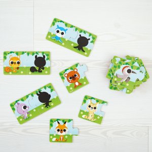 Lot de 12 puzzles de 2 pièces Janod