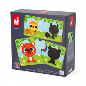 Lot de 12 puzzles de 2 pièces Janod