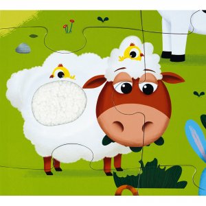 Puzzle enfant tactile les animaux de la ferme 20 pièces Janod