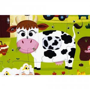 Puzzle enfant tactile les animaux de la ferme 20 pièces Janod