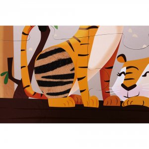 Puzzle enfant tactile journée au zoo 20 pièces Janod