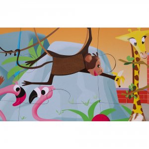Puzzle enfant tactile journée au zoo 20 pièces Janod