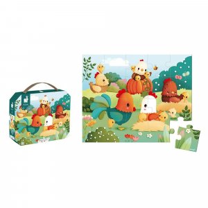 Puzzle 20 pièces bienvenue à la basse-cour Janod