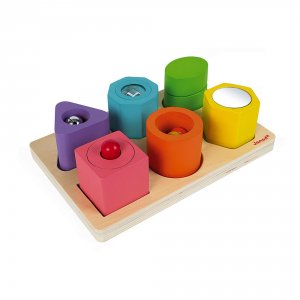 Puzzle 6 cubes sensoriels i wood Janod