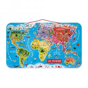 Puzzle magnétique monde 92 pièces Janod